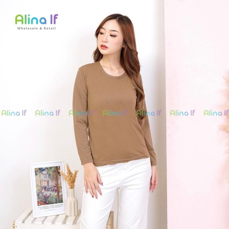 Manset Oblong Wanita Lengan Panjang Bahan Kaos M L XL XXL 6