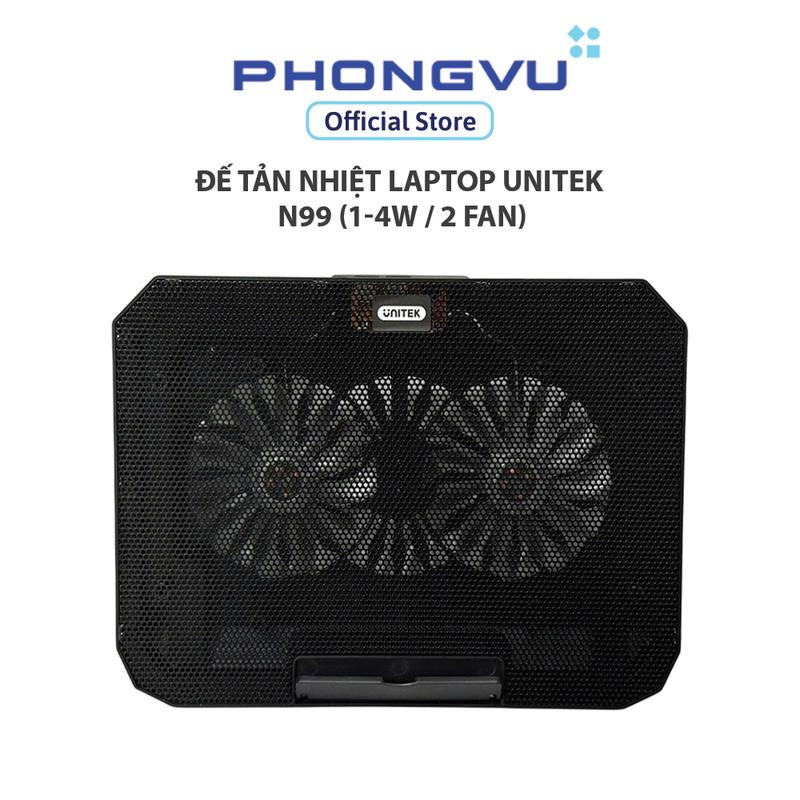 Đế tản nhiệt laptop UNITEK N99 (1-4W / 2 Fan) - Bảo hành 6 tháng