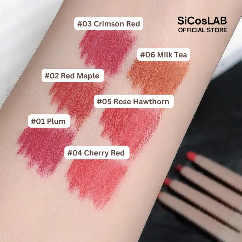 SicosLAB | Lip Liner Waterproof & Long-lasting | Bibir | Lipstick | Sulam Bibir Eyeliner Pewarna Pensil 2