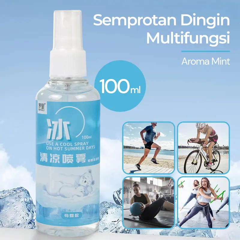 MAILI Semprotan Dingin Multifungsi Sport Cooling Spray Mint 100ml - SK108 Terbaru 0
