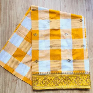 Saput putih kuning tepi bordir