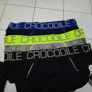 Crocodile Celana Dalam Pria Crocodile 246 Paket 3 Pcs Cowok Dewasa Katun Karet Elastis Motif Boxer Pendek Kotak Bahan Rayon 95% Spandek 5% Cocok untuk Remaja