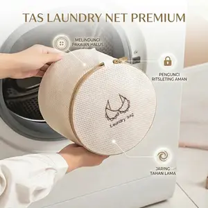 Tas Laundry Jaring Zipper Praktis untuk Mesin Cuci dan Travel