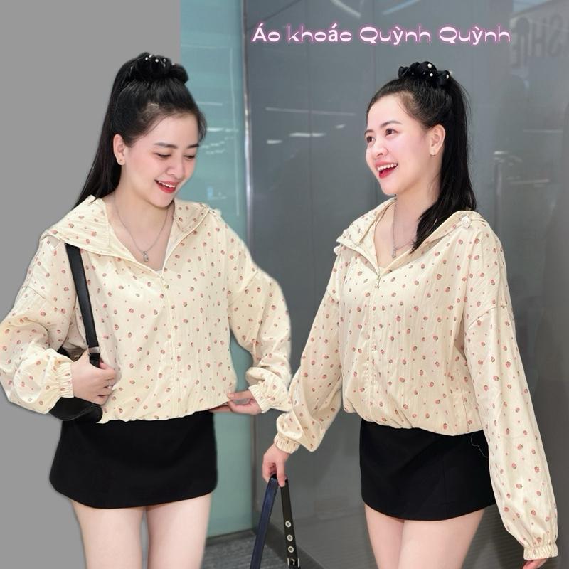 Áo khoác nữ vải Dù hoạ tiết, form rộng thoải mái, Vải dù nhăn mỏng mát , thiết kệ hoạ tiết dễ thương, Áo khoác dù 1 lớp - Du3