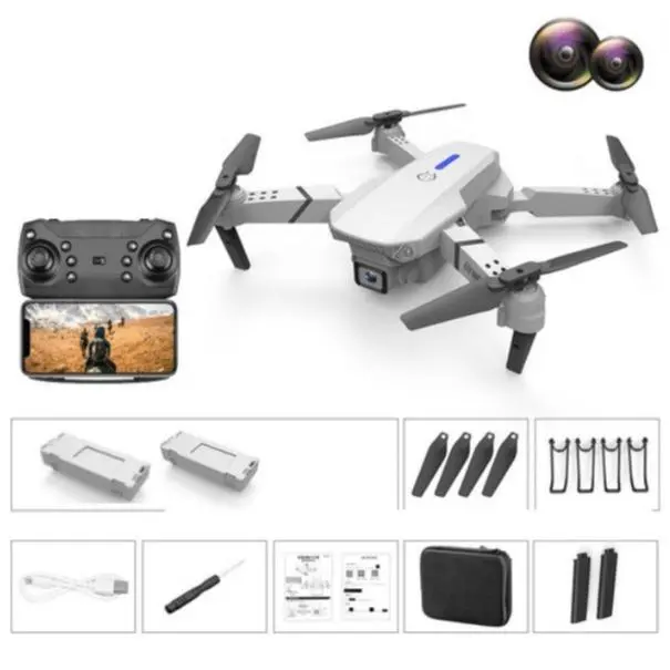 Hot Selling E88 Pro Drone 4K HD Camera Mini Quadcopter WiFi FPV Dron Headless Mode Remote Control E525 Foldable Drone E88 6