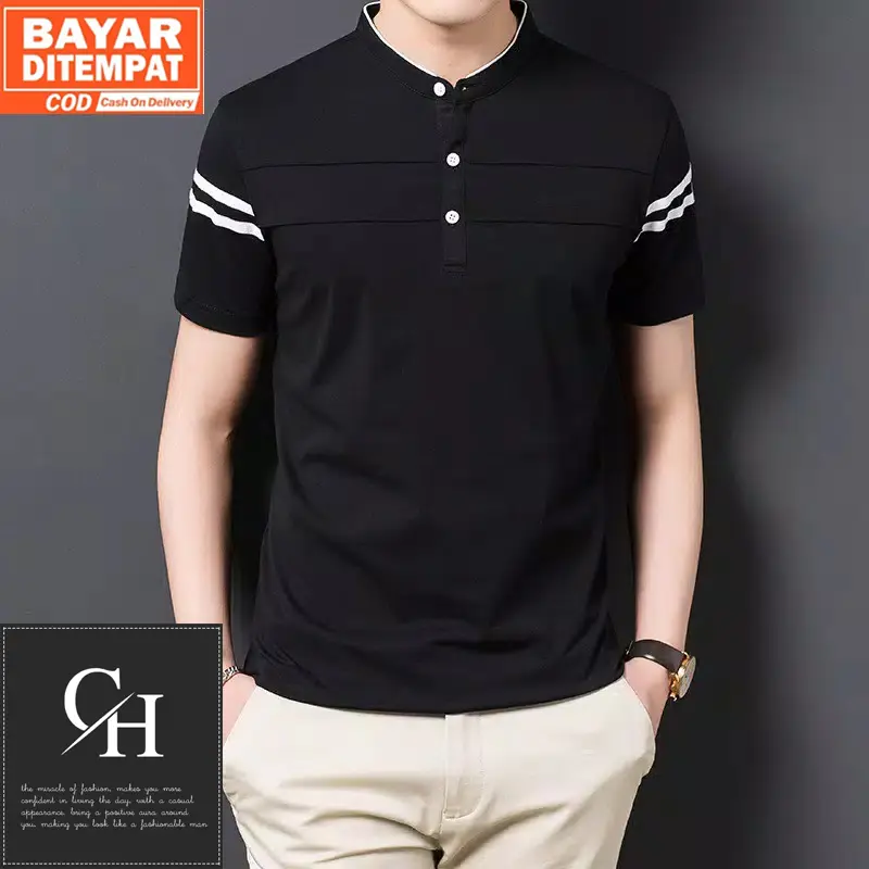 Kaos Pria ZAYN Warna Biru Navy Polos / Kaos Keren Distro Bandung / Kaos Cowok Korea 1