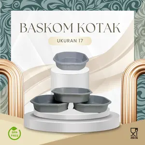 PAKET HEMAT 4 LUSIN 48 PCS BASKOM SEGI PLASTIK SERBAGUNA LOYANG BALI SODAN PLASTIK