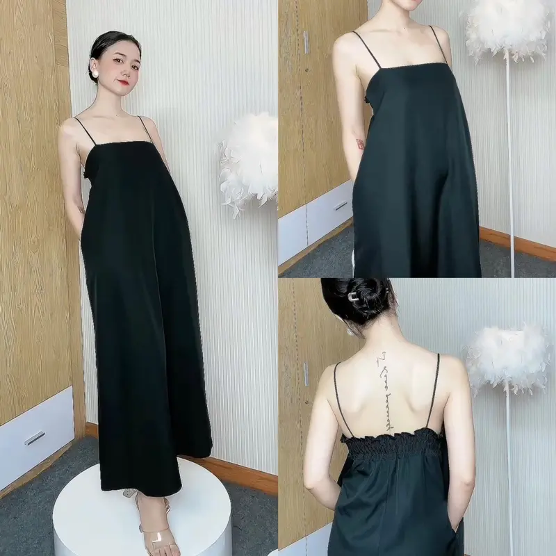 Basic Long Dress - Plain Strapless
