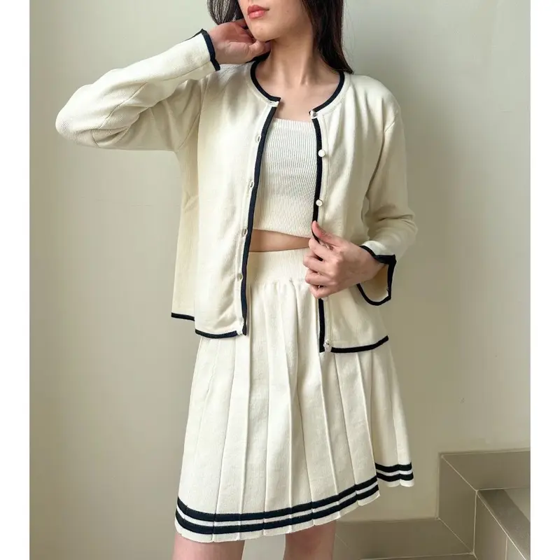 Kevia Cardigan Top Knitwear Baju  Atasan Outer Rajut wanita Sweater  Basic Crop lengan panjang Oversize 0