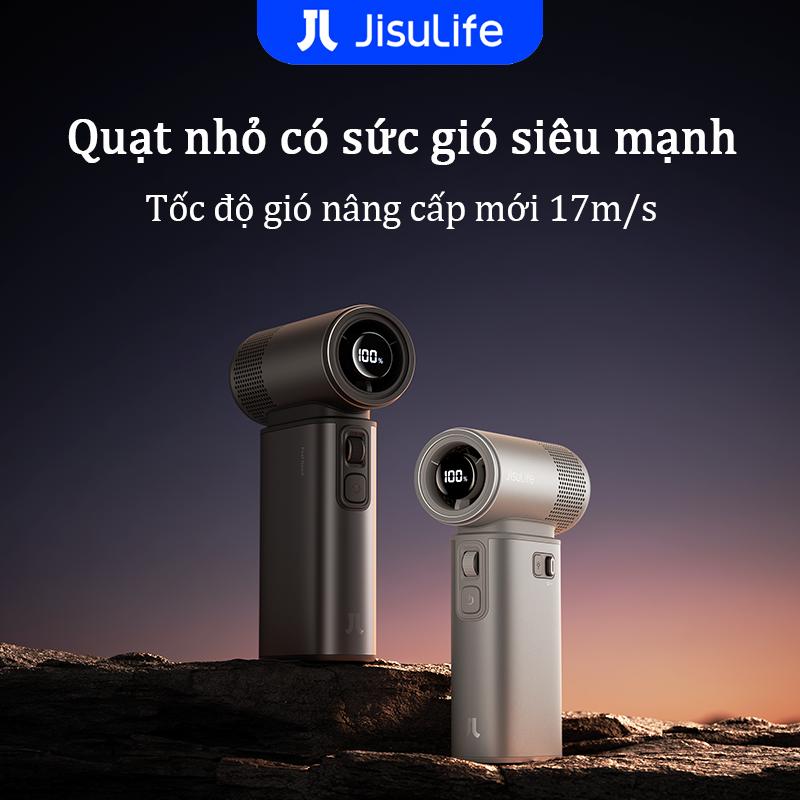 【 JisuLife × dauchinavlog  Quạt cầm tay, Ultra2, 9000mAh, Pin sạc, Quạt mini, 5 trong 1 Quạt, với 100 tốc độ, Đèn pin, Sạc dự phòng, Máy bơm không khí, Thích hợp cho Cắm Trại Ngoài Trời, Hàng mới về