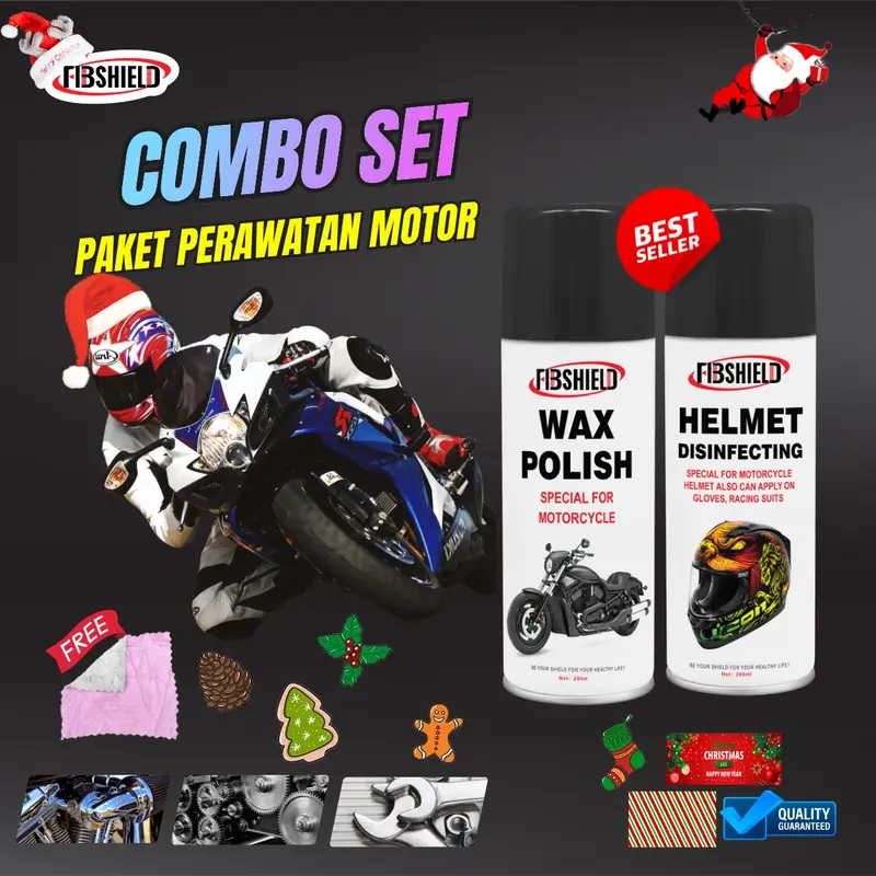 Promo Natal【Kumpulan kombo】pembersih Helmet Disinfecting Menghilangkan bau desinfeksi dan ringan pembersihan kering dan cepat Wax Polish perlindungan maximal perlindungan berkelanjutan daya rekat yang kuat formula penghilang helm paskal 0