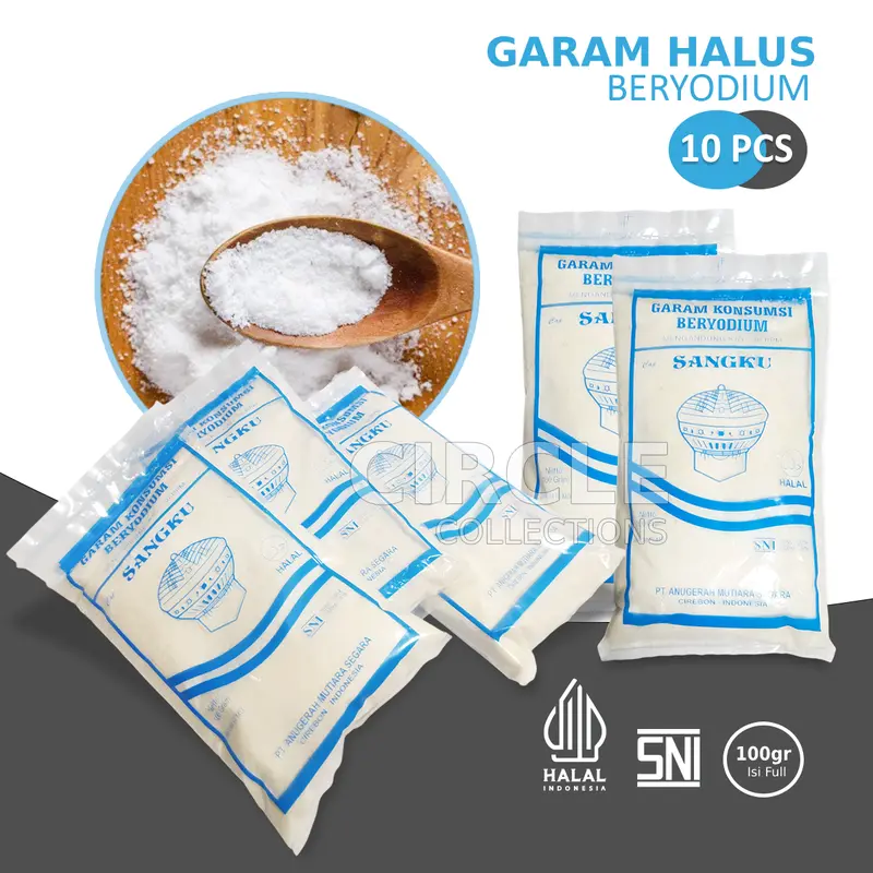 10pc Garam Masak Halus Beryodium Cap Sangku Isi 100gram Salt Himalaya 0