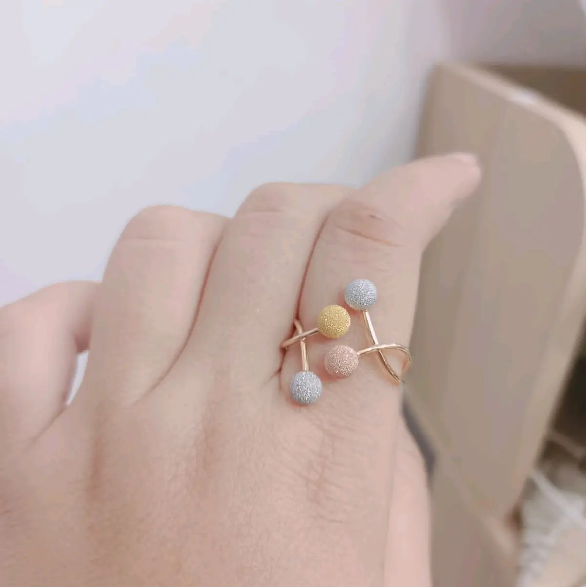 Cincin Boba Ukir Pasir Model Zigzag Bola kombinasi ukuran lengkap Rings