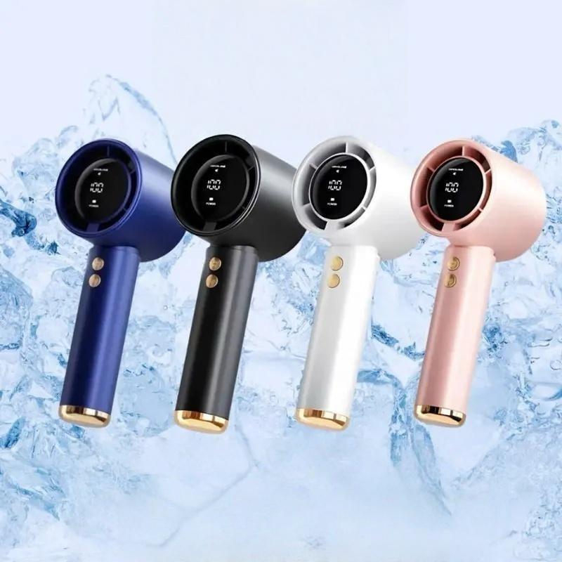 Quạt mini cầm tay N68 5000mAh di động có thể sạc gió mạnh 100 tốc độ turbo phản lực màn hình hiển thị pin bảo