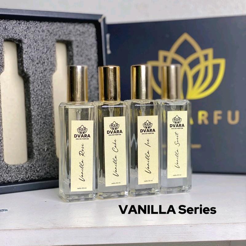 DVARA VANILLA PARFUM AWET TAHAN LAMA 1 BOX ISI 4 VARIAN PARFUM 1
