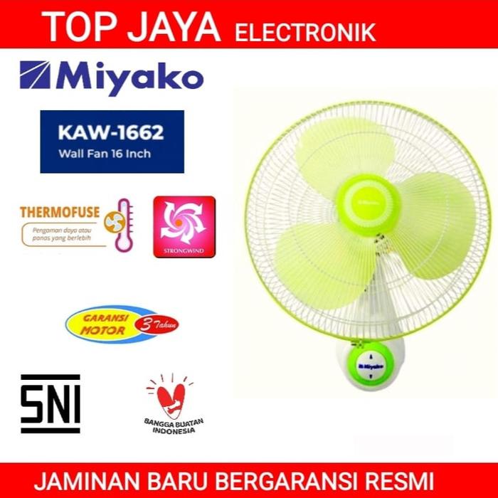 Gambar Kipas Angin Dinding MIYAKO 16 inch KAW1662 Bergaransi Resmi - DUS Bawaan Pabrik dari topjaya elektronik Kab. Karawang Tokopedia