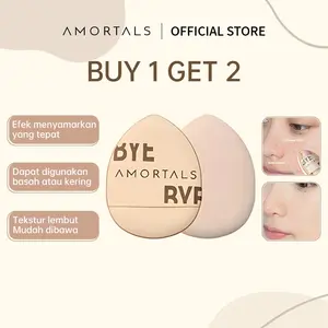 【 Diskon Terbesar!】AMORTALS Spons Wajah Mini (2 pcs) | Spons Penutup Jari Paket Mini | Spons Rias untuk Detail Makeup, Concealer & Bedak Tabur | Lembut & Ramah di Kulit | Beauty Blender Mini – Diskon 60%				 				r