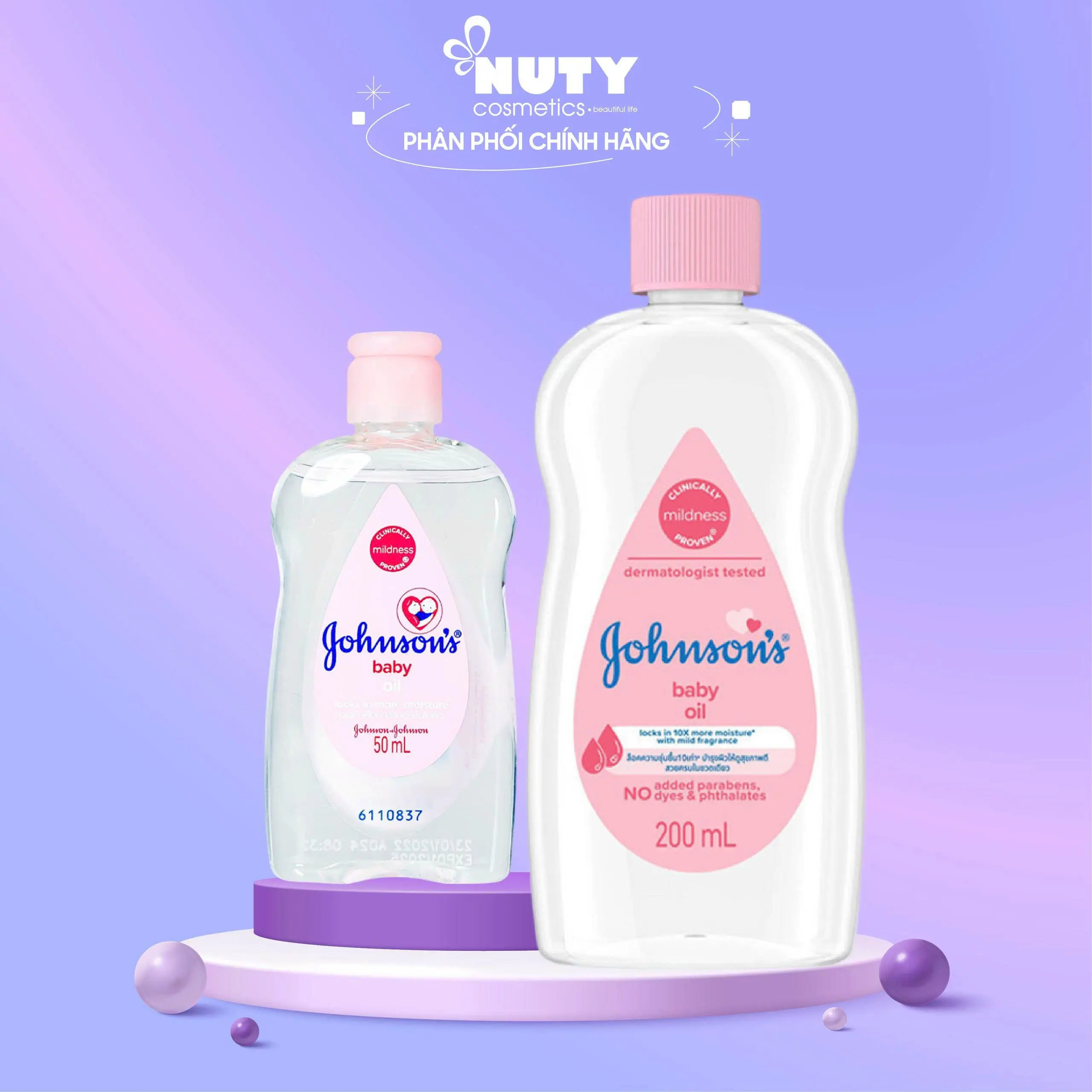 Dầu Massage và Dưỡng Ẩm Johnson’s Baby Oil (50ml/200ml)
