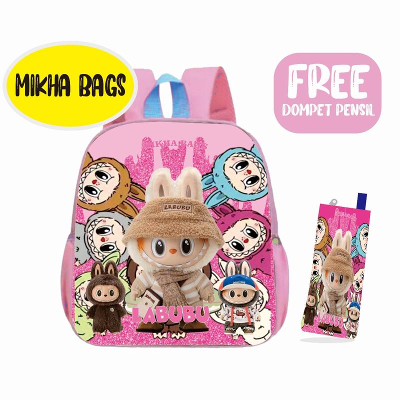 Tas ransel anak TK/FAUD/tas anak anak labubu cocok untuk mengaji sekolah dan untuk bepergian hanya satu ruangan pree tempat pensil 7