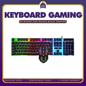 KEYBOARD DAN MOUSE RGB BlackPanther SIAP GAMING