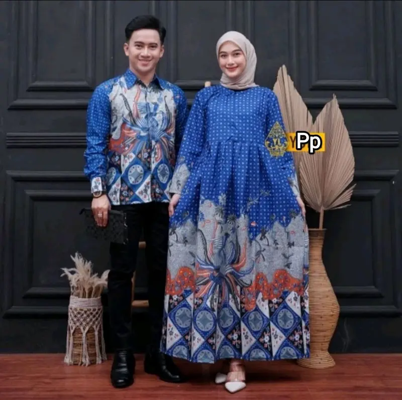 Gamis Batik Couple Baju Batik Pasangan Harga Sepasang 8