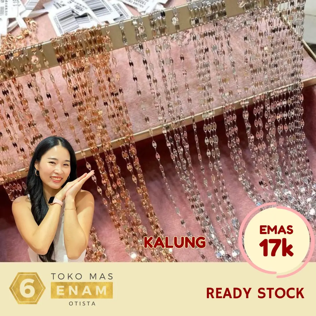 (Restock Terbaru) Kalung Emas Oscano Layer Collection - Rosegold 17k / Whitegold 17k / Yellowgold 16k
