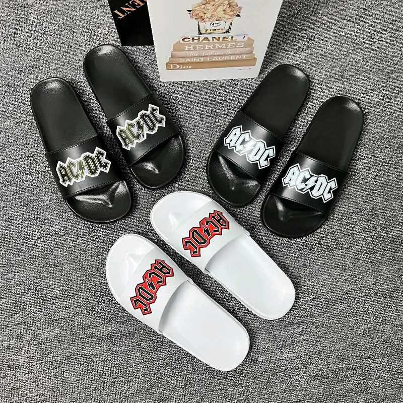 Sandal Pria Sendal Selop Pylon Distro ACDC Full Karet Elastis Non Slip Sole - Shoes 0