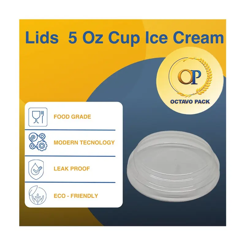 Tutup Paper Cup Ice Cream 5 Oz ( 150ml ) / Lids 5 Oz Cup Ice Cream (Isi 50 pcs) 1