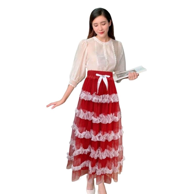 Rok tutu edisi ibu dan anak (bisa beli terpisah) rok tutu merah putih / rok tutu panjang / rok tutu seragam / rok tutu agustus 2
