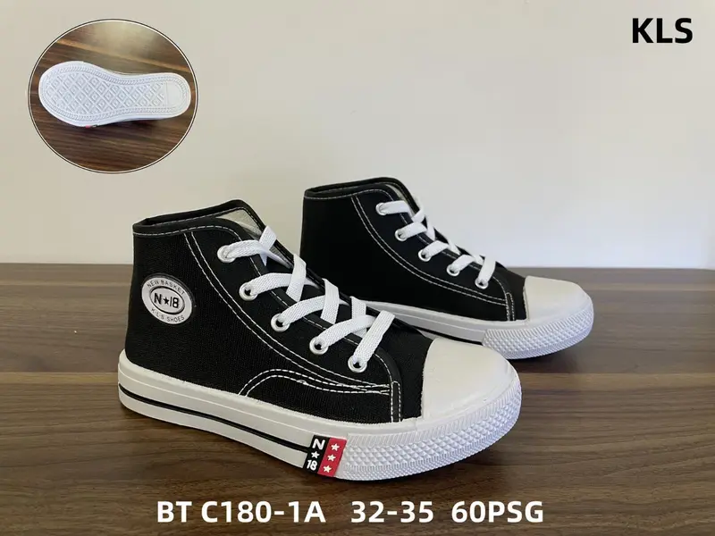 sepatu sekolah hitam putih tali N&B tinggi 30-40 (NB) sepatu sekolah anak nb tali terbaru 0