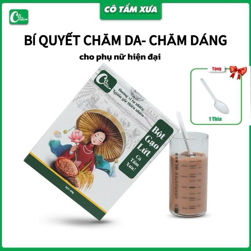 Bột Gạo Lứt Cô Tấm Xưa < gói 400g >+ muỗng đong bột + thực đơn
