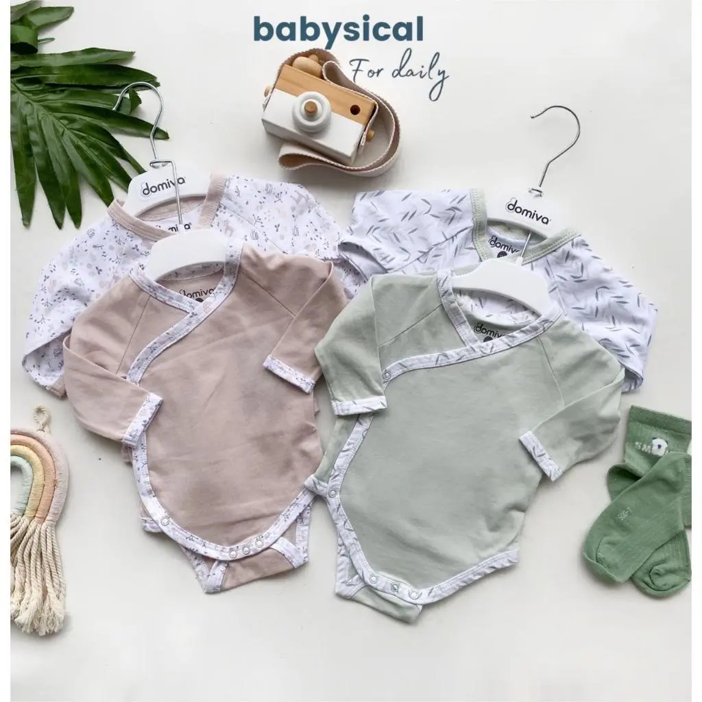 Ownerbabysical 0 Bulan - 2 Tahun DOMIVA SERIES - Premium Sleepsuit & Jumper Panjang Baby Bodysuit DOMIVA SERIES