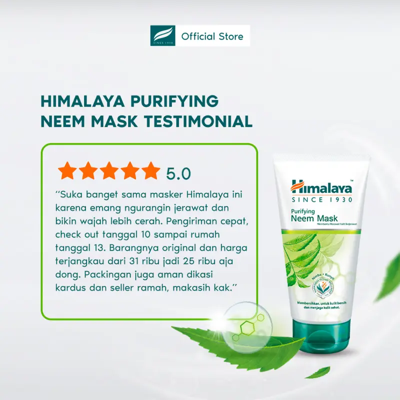 Himalaya Neem Mask 50ml 100ml / Himalaya Face Mask Mengencangkan Muka Masker Wajah Masker Anti Jerawat Kunyit 2