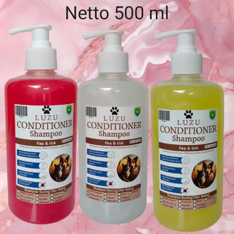 LUZU CONDITIONER PET SHAMPOO MELEBATKAN MENUTRISI MELEMBUTKAN BULU 500ML shampo kucing cairan anjing & kucing shampo & kondisioner 4