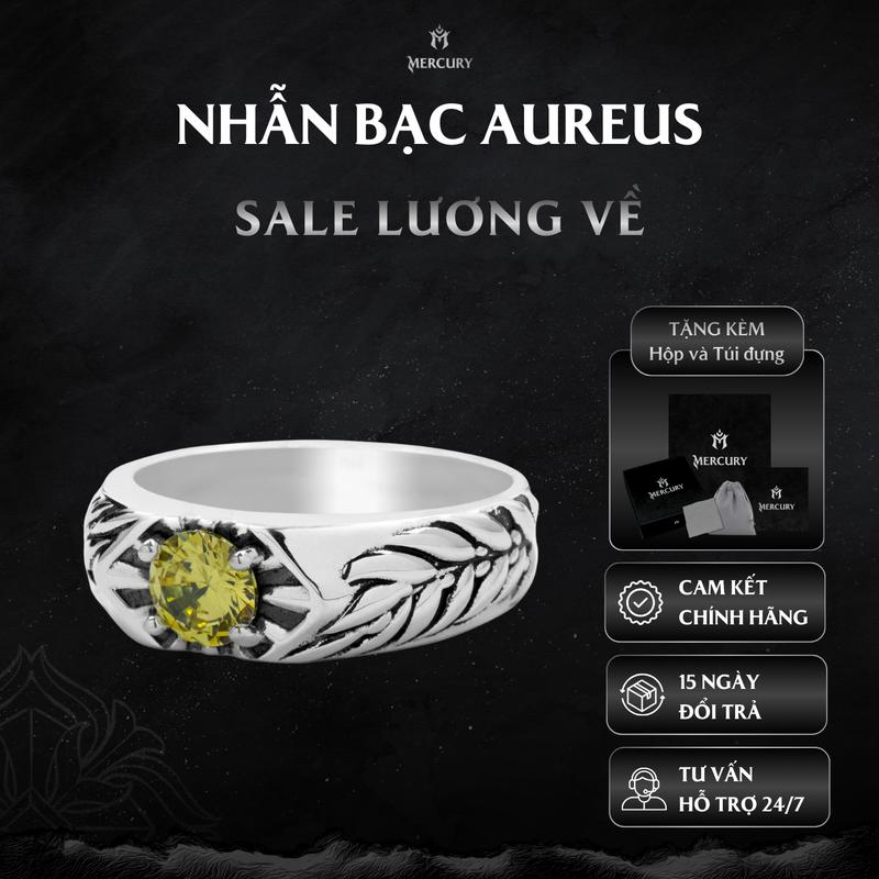 Nhẫn Bạc nam nữ 925 Mercury Aureus -Trang sức Bạc 925 Mecury Nhẫn Bạc 925 - Họa tiết thần Apolo