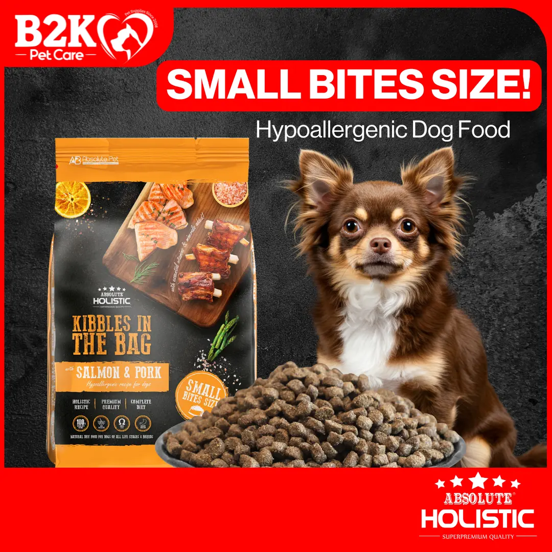Absolute Holistic Kibbles in the Bag (2kg/12kg) Dry Dog Food | Hypoallergenic Recipe | Small Bites/Regular Bites