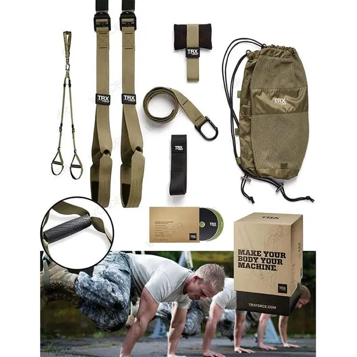 T R X  PRO4 Suspension training kit body Fitness gym dapat Tas Buku Dvd latihan