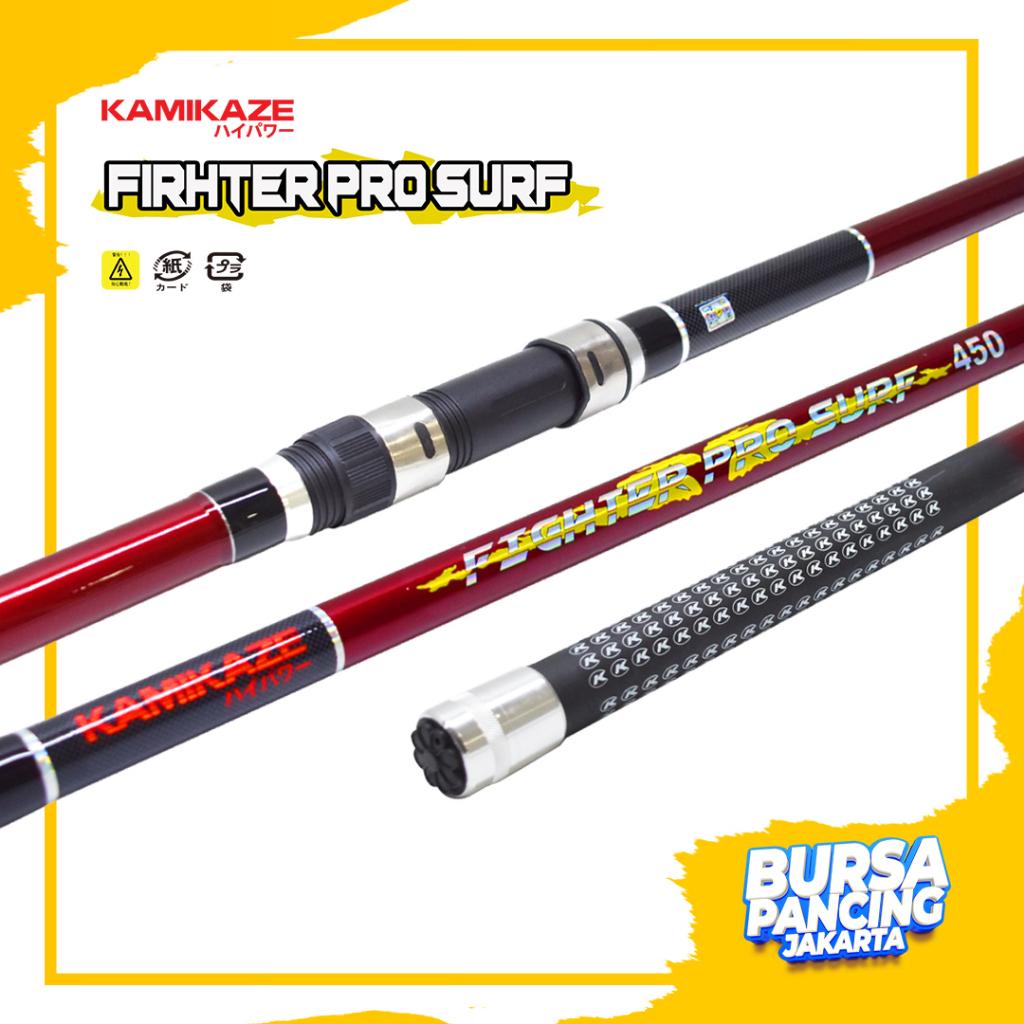 KAMIKAZE Joran Surf FIGHTER PRO SURF dan FIGHTER PRO SURF II Spinning Carbon Sambung 3 360CM - 450CM Untuk Rock Fishing Surf Casting Pinggiran Mancing Laut Tebing KAMIKAZE Joran Surf FIGHTER PRO SURF dan FIGHTER PRO SURF II Spinning Carbon Sambung 3 360CM - 450CM Untuk Rock Fishing Surf Casting Pinggiran Mancing Laut Tebing
