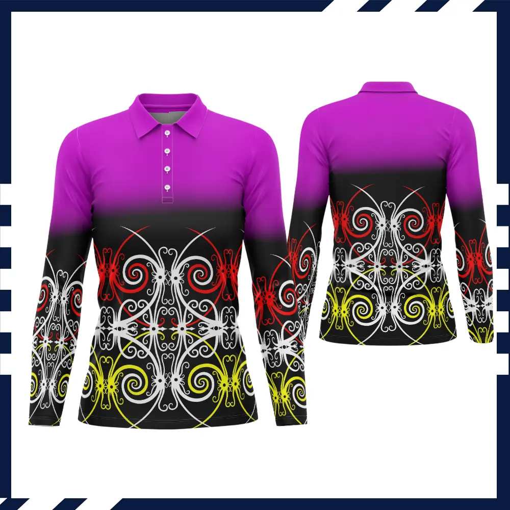 KAOS BAJU WANITA JERSEY MOTIF BATIK DAYAK PRINTING KEREN TERBARU