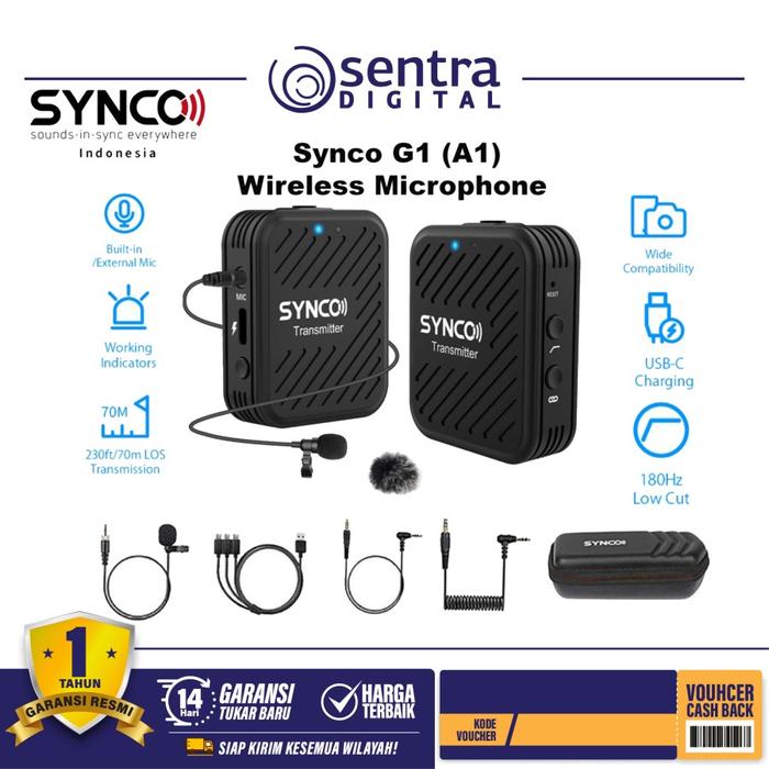 Gambar Synco Digital 2.4GHz G1 (A1) - black dari Sentra Digital Kota Surabaya Tokopedia