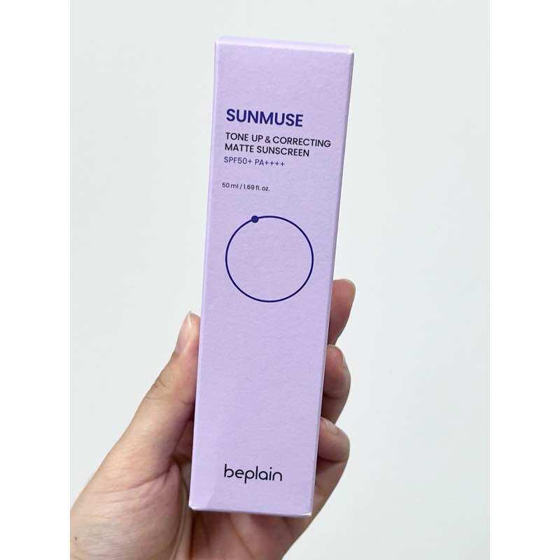 Kem chống nắng Beplain Sunmuse Hybrid Tinh chất nâng tông & hiệu chỉnh tông da Vật lý & Hóa học Lì mịn SPF 50+ PA++++ 50ml Hot