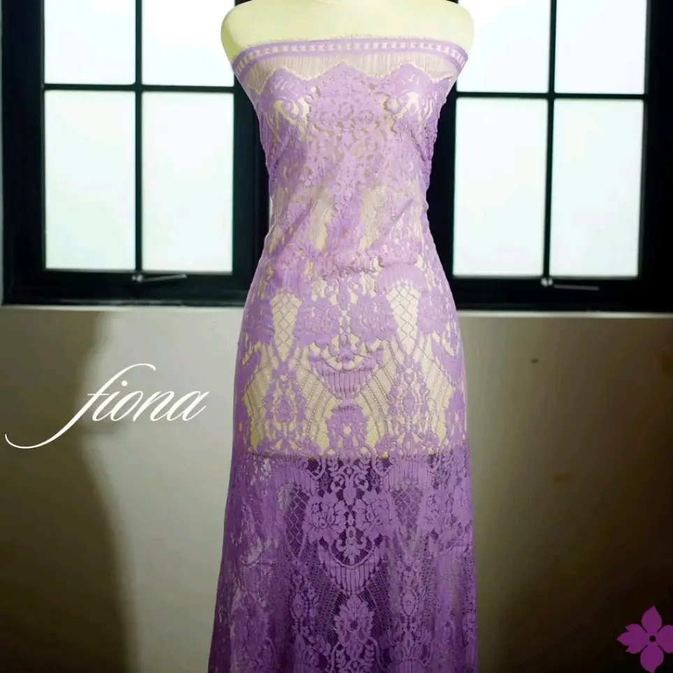 [Fiona] PREMIUM Brokat Semi Francis Dopp Solid ( Ukuran Jumbo 260x145cm) Perancis Grade A Lembut