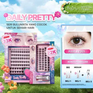CINTAMU F031 - F021 Bulumata Ekstensi Model Daily Pretty Bulumata Palsu Untuk Sehari Hari Dapat Di Pakai Berkali-Kali Ukuran 8 - 11 mm Eyelash Extension Cintamu