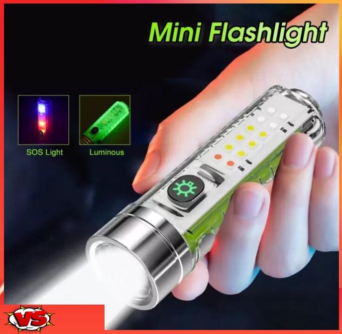 Super Bright Lampu Suluh LED Flashlight Zoomable with USB Rechargeable ...