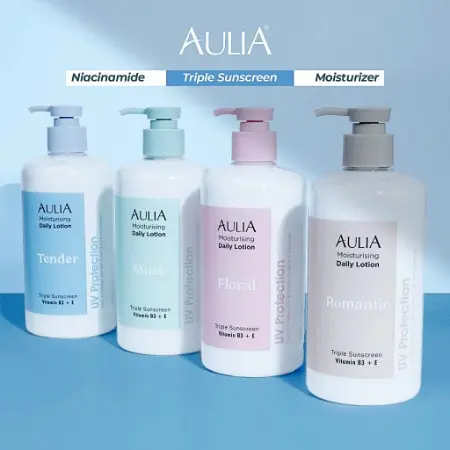AULIA Daily Lotion 500ml Hand body With UV Protection  Triple Sunscreen Whitening