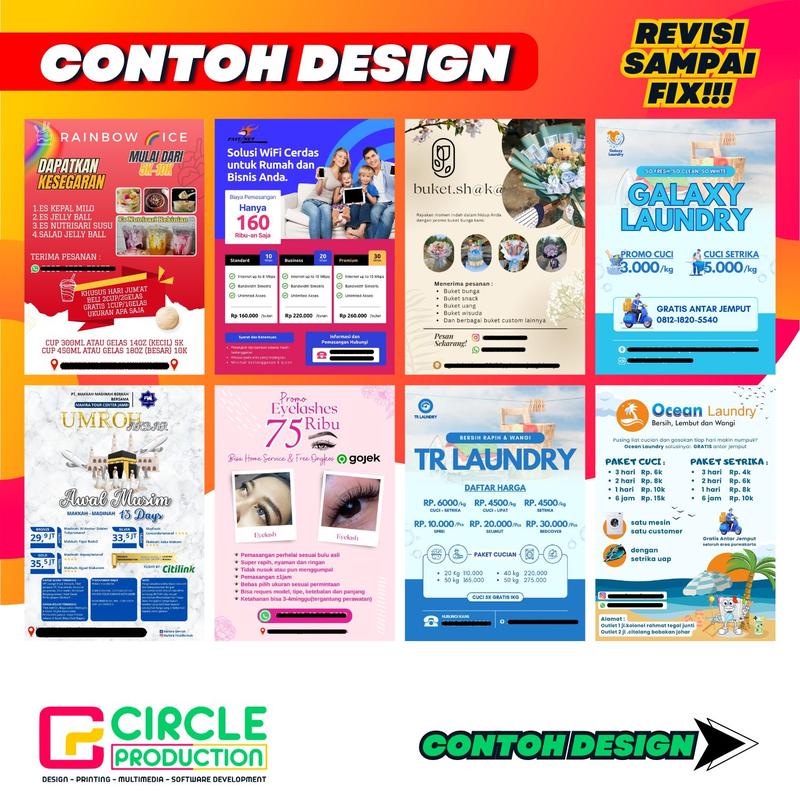 BROSUR MURAH GRATIS DESAIN CUSTOM SUKA SUKA!!! | BAHAN HVS 100GSM | BISA UNTUK LAUNDRY, MAKANAN DLL Paper Stationery 2