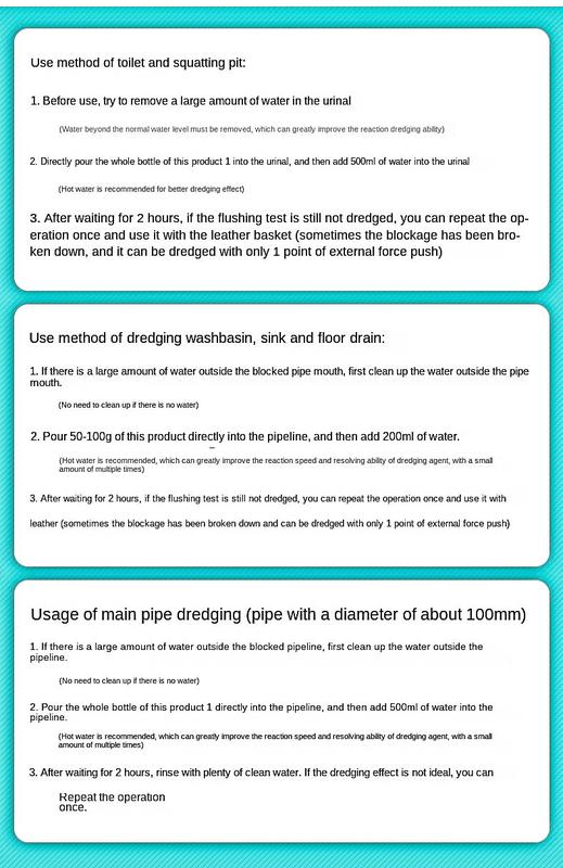 Product Introduction of [SG SELLER] Magic kitchen sewer pipes Drain Cleaner deodorant strong pipeline dredge agent toilet to clear，Sink Drain Cleaner Chemical for Kitchen Toilet Pipe Dredging 13