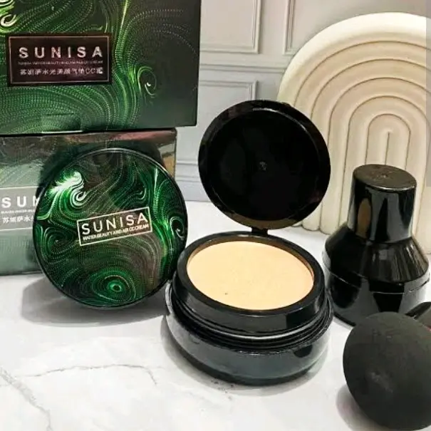 Beli 1 Dpt 2 Pcs Bedak sunisa cushion yang waterprof dan tahan lama pupur bedak murah 1