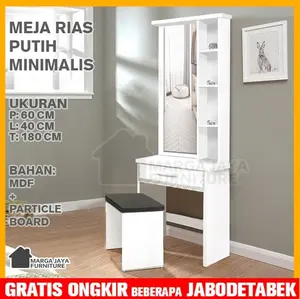 meja rias kamar minimalis dengan kaca design premium
