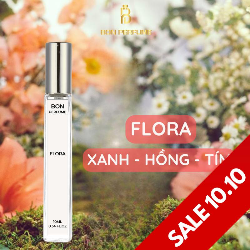 Nước hoa nữ FLORA XANH/ HỒNG/ TÍM/ VÀNG 10ml Perfume Cosmetic